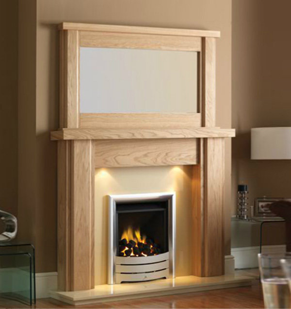 Gb Mantels Bexley Oak Surround, Pictures Of Gas Fireplace Surrounds