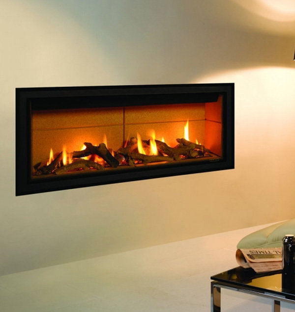 Gas fireplace glass